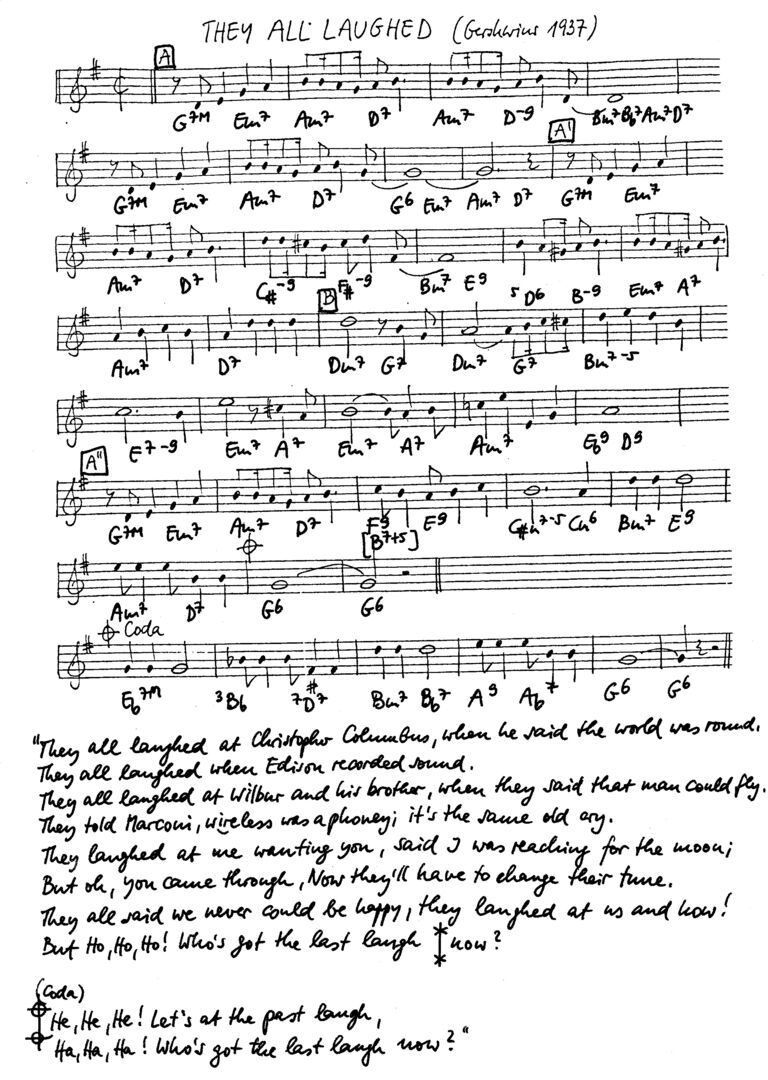 they all laughed leadsheet – book us for your next 20s or gatsby event